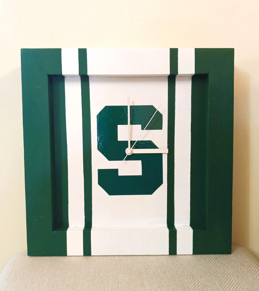 Michigan State Handmade Clock 12 x12